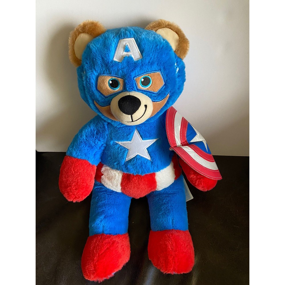 Build a Bear plush Marvel Captain America stuffed animal with Shield Large Doll